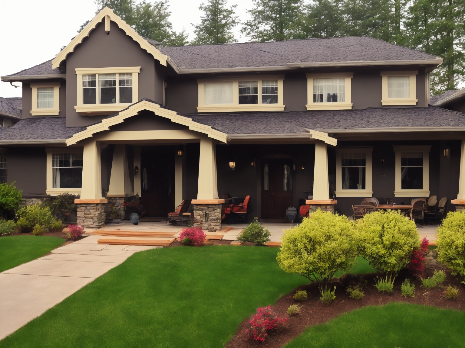 Exterior painting project with quality craftsmanship